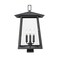 Z-Lite Rainer 4 Light Outdoor Post Mount Fixture, 13.5in. W x 22.75in. H, Black 5015PHBS-BK - alternate 2